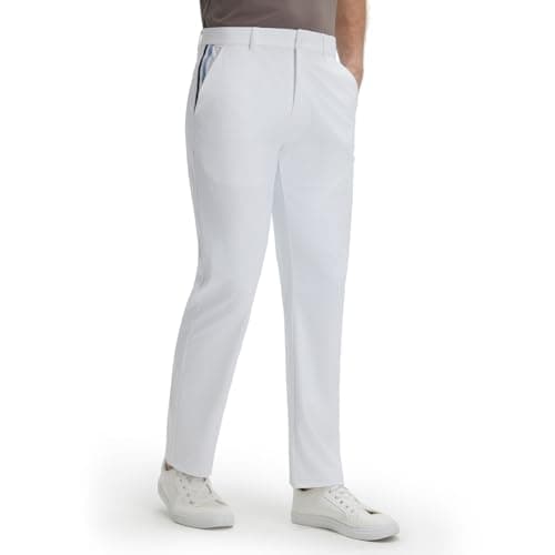 M MAELREG Men's Golf Pants 30"/32"/34" Stretch Dress Pants Lightweight Breathable Quick Dry Slacks Trousers Pockets