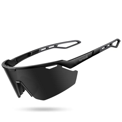 Lamicall Polarized Sports Sunglasses for Men Women, 24g Ultralight | [Adjustable Nose Pad] UV400 Protection Sun Glasses for Cycling Running Baseball Fishing Golf Beach Volleyball Driving