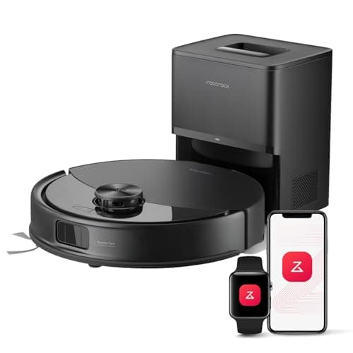roborock Q10 S5+ Robot Vacuum and Mop, 10,000Pa Suction | Upgraded from Q8 max+, 70-Day Self-Emptying, Obstacle Avoidance, Sonic Mopping, Dual Anti-Tangle Design, Auto Mop Lift, Black
