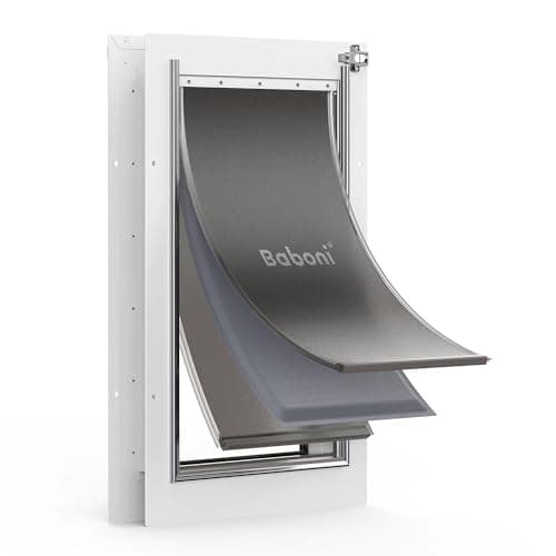Baboni Dog Door for Door,3-Flap,Metal Frame,Large