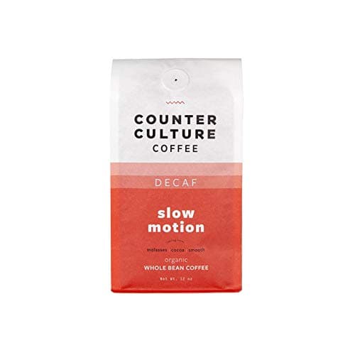 Counter Culture Whole Bean Organic Coffee Decaf (Slow Motion - Medium Roast) Molasses, Cocoa, Smooth - Sustainably Sourced - B Corp - Organic Coffee Beans - Kosher - Gluten Free & Nut Free - 12oz Bag