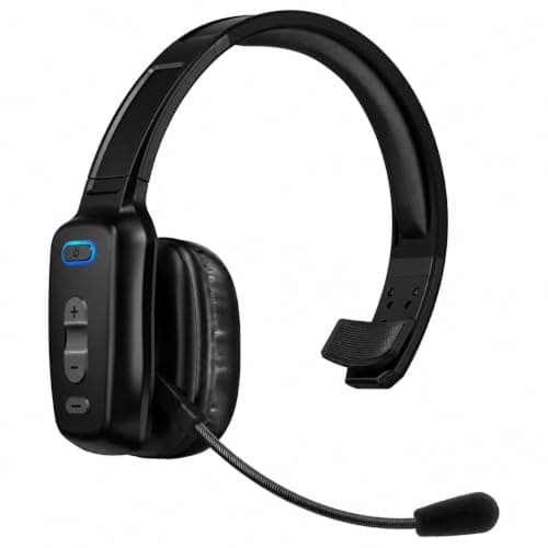 LEAYU Trucker Bluetooth Headset, 60-Hour AI Noise-Canceling Mic for Driving