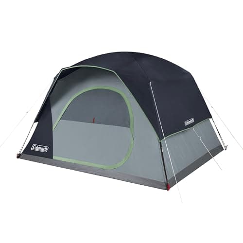 Coleman Skydome 2/4/6/8 Person Camping Tent with 5-Minute Setup | Weatherproof Family Tent with Rainfly & Carry Bag, Easy Setup & Storage, Spacious Interior, Pre-Attached Poles, 3-Season Tent