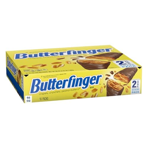 Butterfinger Full Size Candy Bars Individually Wrapped, 18 Ct, 1.9 Oz