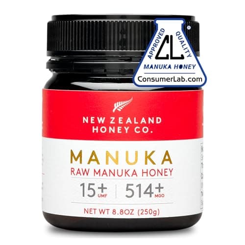 Raw Manuka Honey UMF 15+ MGO 514+, UMF Certified, 3rd Party Tested, 8.8oz | Immune support grade for daily defense, UMF certified & 3rd party lab tested, raw monofloral New Zealand manuka, traceable