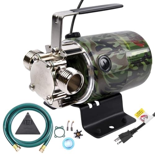 TIGEROAR Water Transfer Pump 115V Utility Pump 330 GPH for Water Removal | Electric Pump Portable with 6 ft. Suction Hose 0.1HP Water Tank Pump for Transferring from Ponds, Pools, Aquariums, Hot Tubs