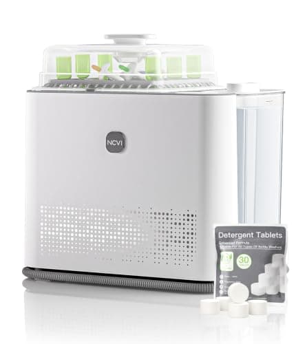 NCVI Large Baby Bottle Washer, Sterilizer and Dryer, Holds 6 Bottles