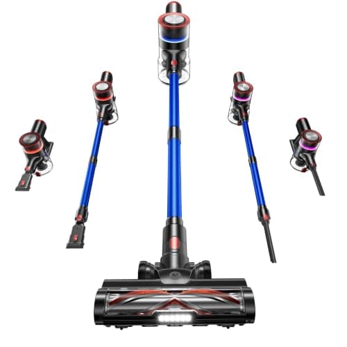 NADALY Cordless Vacuum Cleaner, 600W 50Kpa 70Mins Vacuum Cleaners for Home, Stick Vacuum with LED Display, Anti-Tangle, Self-Standing, 8-in-1 Lightweight Vacuum for Hardwood Floor/Carpet/Pet Hair