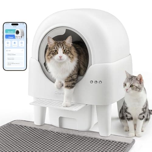 Cavrtbany Automatic Litter Box, Self Cleaning Litter Box with APP Control