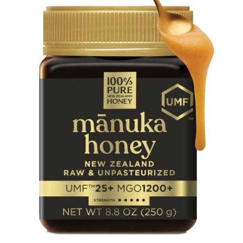100% Pure New Zealand Honey UMF25+ MGO 1200+ Certified Raw Honey 8.8 Oz Jar