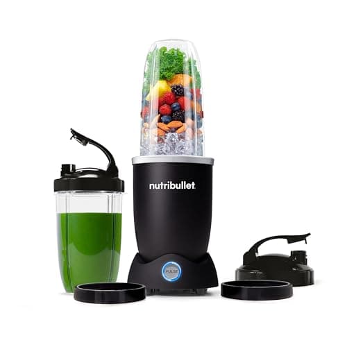 nutribullet Pro+ Personal Blender, Pulse, 1200W, Matte Black, N12-1001MK | 1200W Blender with Pulse button, 32 oz & 24 oz To-Go Cups with travel lids. Dishwasher Safe.