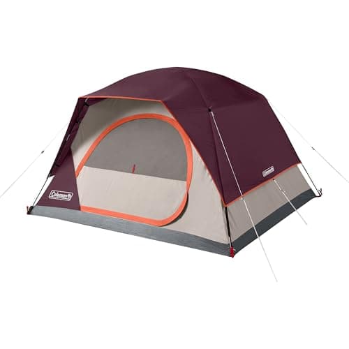 Coleman Skydome 2/4/6/8 Person Camping Tent with 5-Minute Setup | Weatherproof Family Tent with Rainfly & Carry Bag, Easy Setup & Storage, Spacious Interior, Pre-Attached Poles, 3-Season Tent