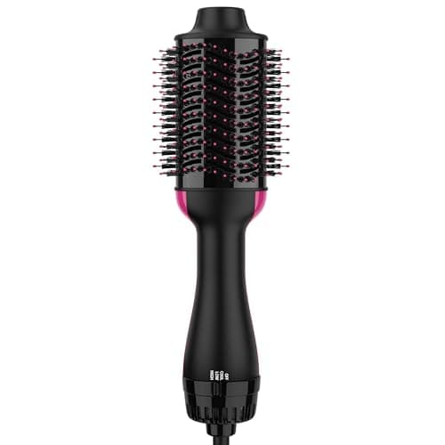Hair Dryer Brush Blow Dryer Brush in One, 4 in 1 Hairdryer and Styler | Blowout Brush and Styler Volumizer with Negative Ion Anti-frizz Ceramic Titanium Barrel Hot Air Brush