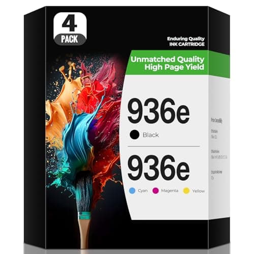 936XL 936 Ink Cartridges OfficeJet Pro 9125e 9135e 9730e 9125 9135 9720 9730 e Ink Compatible with Hp 936e 936 Ink OfficeJet Pro 9135e 9125e 9730e 9125 9135 9730 9720 9110 9130 9120 Printers (4 Pack)