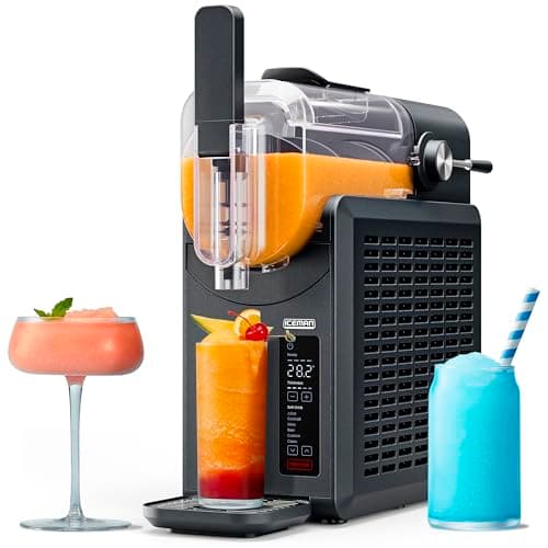 Iceman by Chefman Slush-Ease 68oz Slushie Machine, 48oz Liquid Capacity Frozen Drink Maker & Slushy Machine with 5 Presets and LED Display, Perfect for Frozen Margaritas, Frappes, Smoothies & Shakes