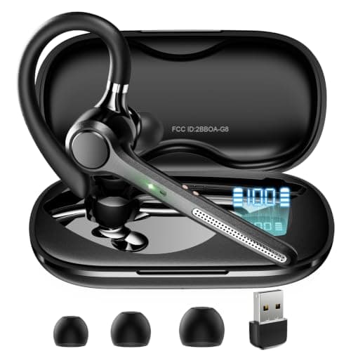 Ngsod Bluetooth Headset V5.4,USB Dongle Wireless Earpiece with Mic for Work