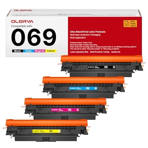 069 Toner Cartridge Set 4 Pack Replacement for Canon 069 069H MF753Cdw | Compatible for Canon Color ImageCLASS Mf753cdw MF751Cdw MF752Cdw LBP674Cdw MF752Cdw MF756Cx LBP673Cdw Printer (B/C/Y/M)