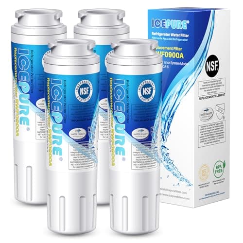 ICEPURE UKF8001 Replacement for Whirlpool Filter 4 EveryDrop EDR4RXD1 4Pack | RWF0900A Replacement for Maytag UKF8001AXX-200, EveryDrop 4396395, RFC0900A, FMM-2, WF295, UKF8001P, 46-9006, Puriclean II
