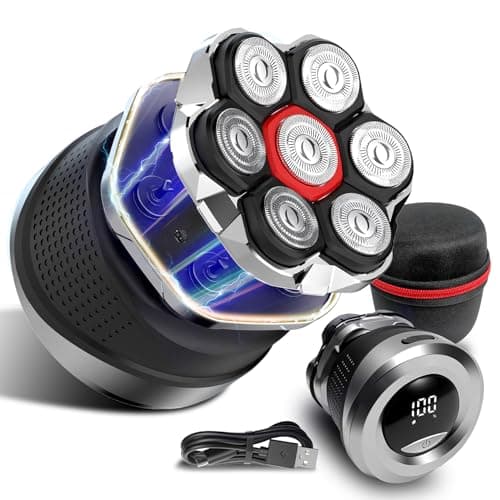 ordele Electric Shavers for Men,7D Bald Shaver,Magnetic Heads,IPX6（Black） | 7D Bald Shaver, Magnetic Heads, IPX6
