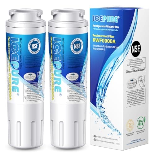 ICEPURE UKF8001 Replacement for Whirlpool Filter 4 EDR4RXD1, RWF0900A 2PACK | Replacement for Maytag UKF8001, Whirlpool EDR4RXD1, Everydrop Filter 4, FMM-2 46-9006 9084 MPF15090 WF295 SGF-M9 Puriclean II