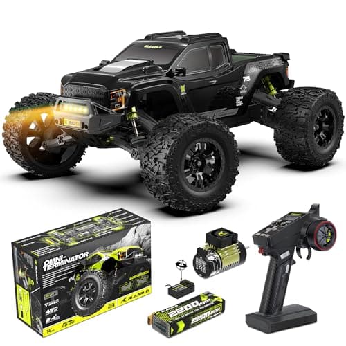 RIAARIO 1/10 Brushless RC Cars, 50+ MPH, 4WD, Waterproof, Carbon Fiber | 3650 2650KV Motor, 60A ESC, Gyro, 11KG Servo, CNC Drivetrain, Alloy Chassis, Oil Shocks and 5-Channel Transmitter