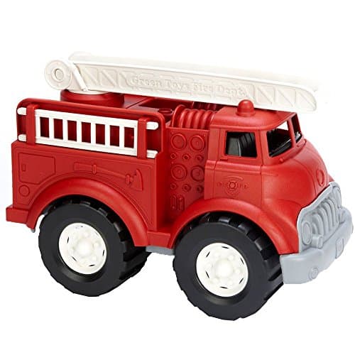 Green Toys Fire Truck - Bpa, Phthalates Free Imaginative Play Toy for Improving Fine, Gross Motor Skills. Toys for Kids