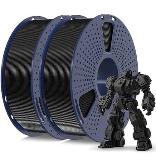 SUNLU PLA Plus 3D Printer Filament 1.75mm 2KG, Black, 2 Packs