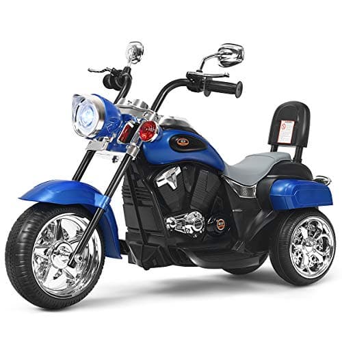 Costzon 6V Ride on Chopper Kids Motorcycle with Horn, Headlight (Blue)