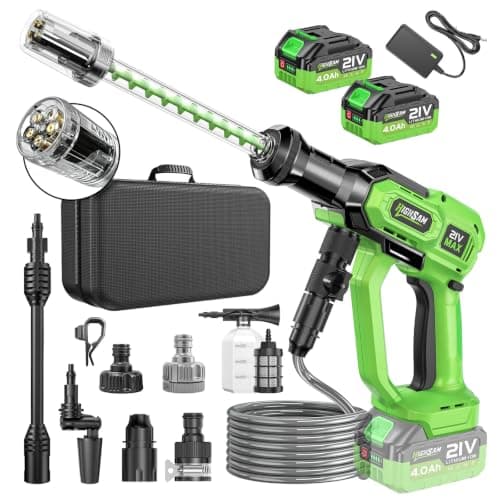 Cordless Power Washer- 1500W Brushless, Handheld Battery Operated Washer