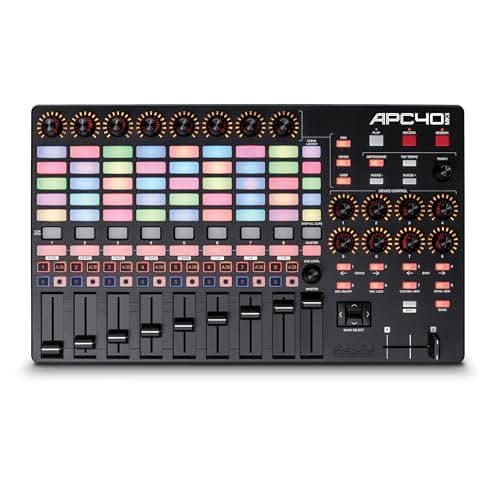 Akai Professional APC40 MKII USB MIDI Pad Controller | 40 RGB Pads, 8 Knobs, 9 Faders, 1:1 Mapping for Ableton Live, for Live Performance and Music Production