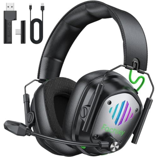 Wireless Gaming Headset for PS5, PS4, PC, Switch, 20ms Low Latency with Mic