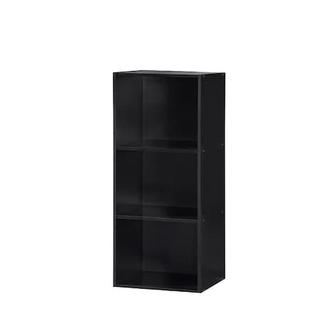 3 Shelf Bookcase-Black