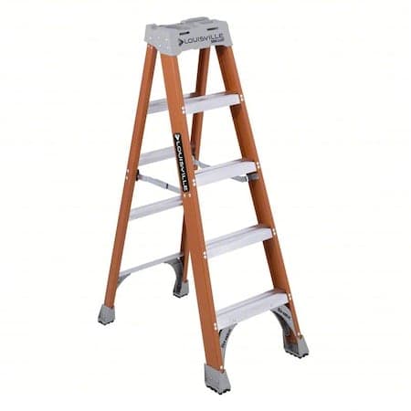 A-Frame Stepladder, Fiberglass, 5 ft, 102 in