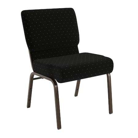 Black Dot Fabric Church Chair,PK4